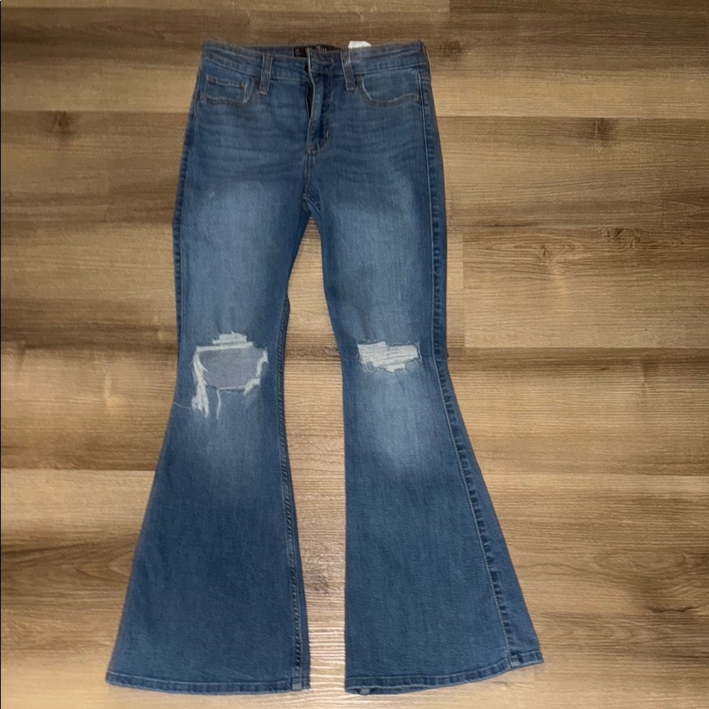 Hollister Women’s Blue Flared Jeans